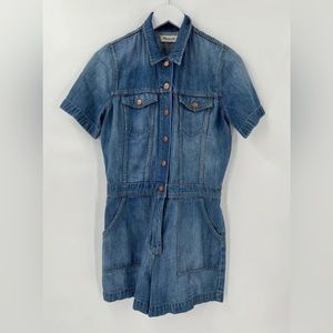 Madewell Womens Denim Romper